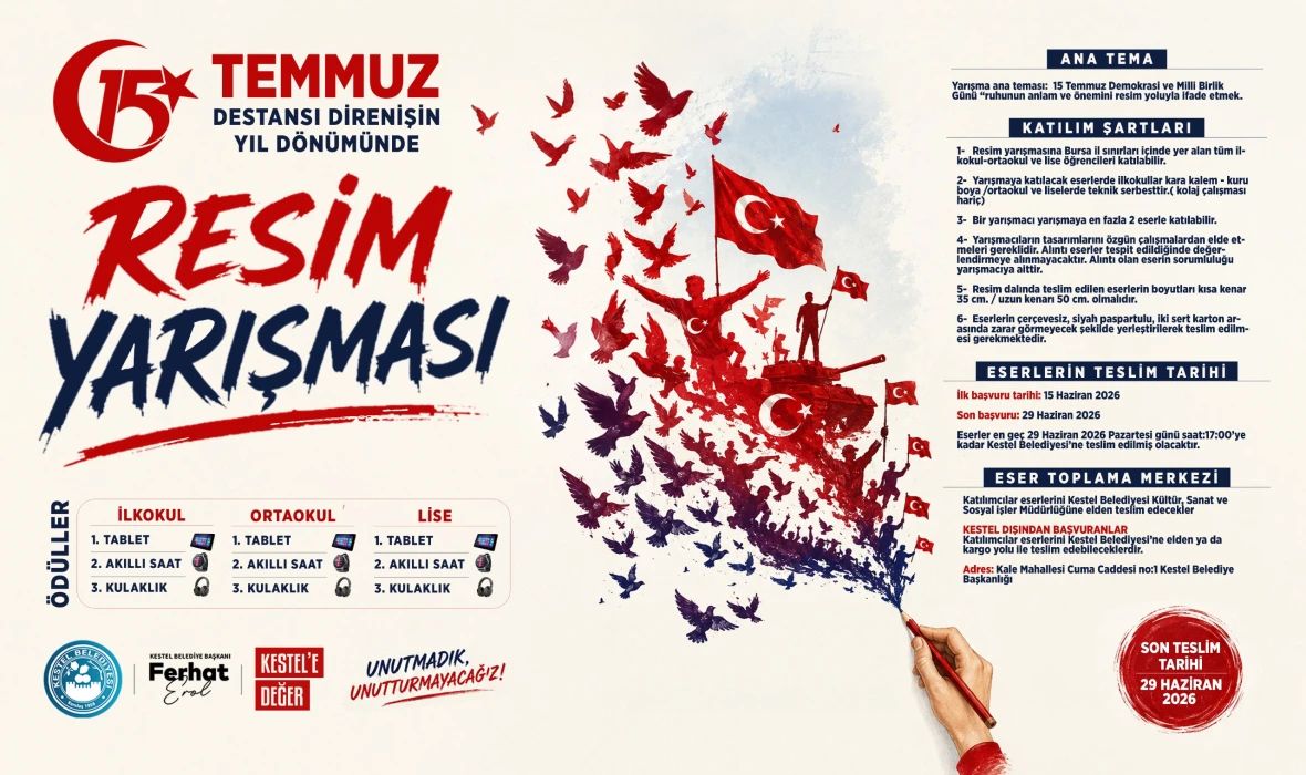 Kestel Belediyesi İle 15 Temmuz Ruhu Resimlerde Yaşayacak