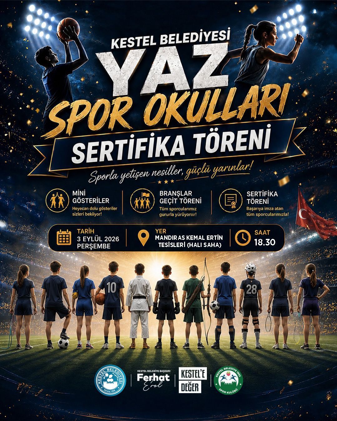 Yaz Spor Okulları Sertifika Töreni
