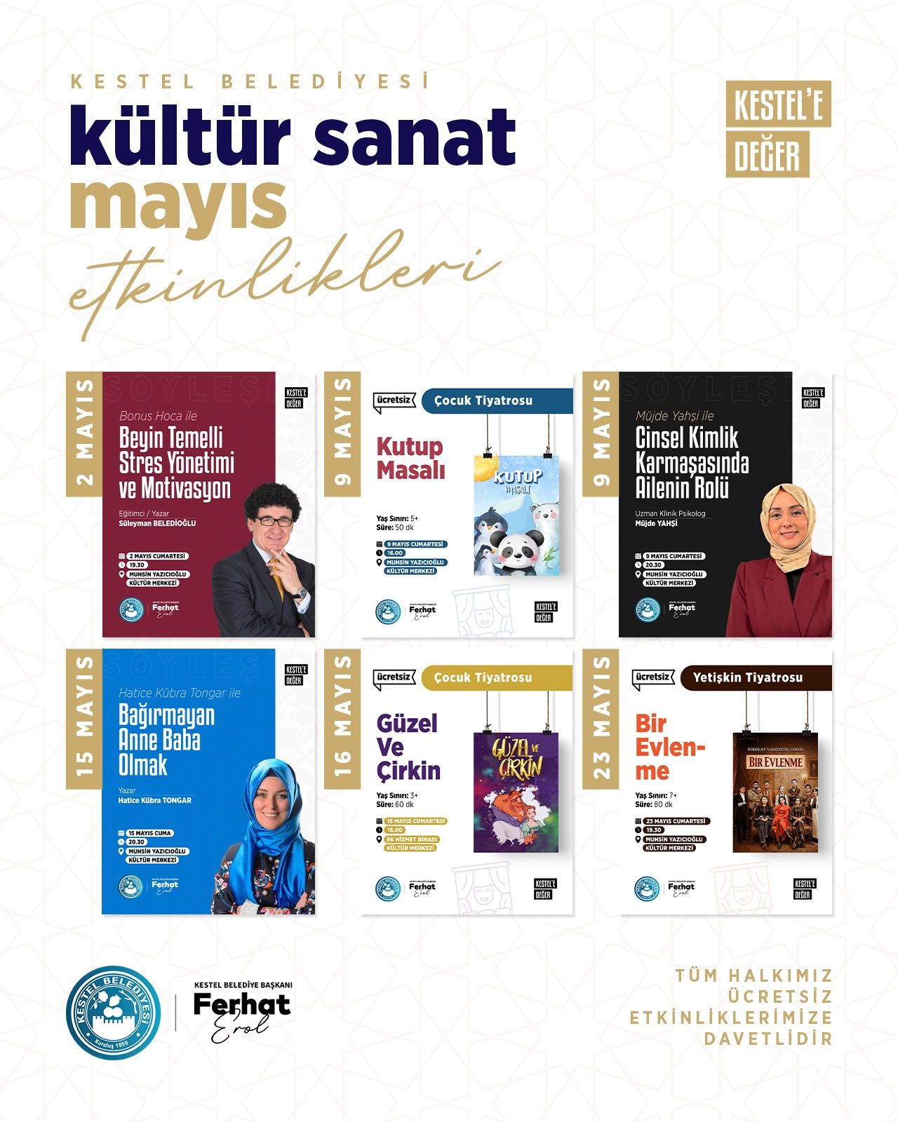 Kültür ve sanatı Kestel’imizin her köşesinde hissettireceğiz