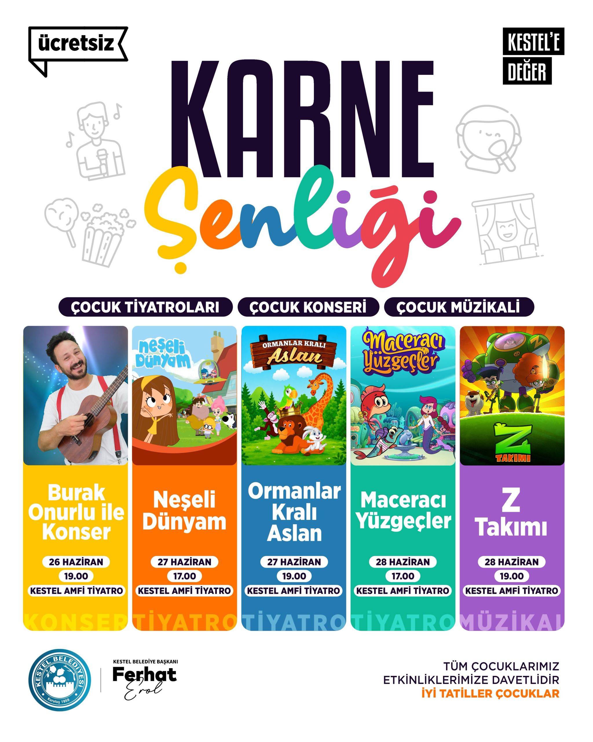 Çocuklar, karneler alındıysa eğlenceye başlayabiliriz