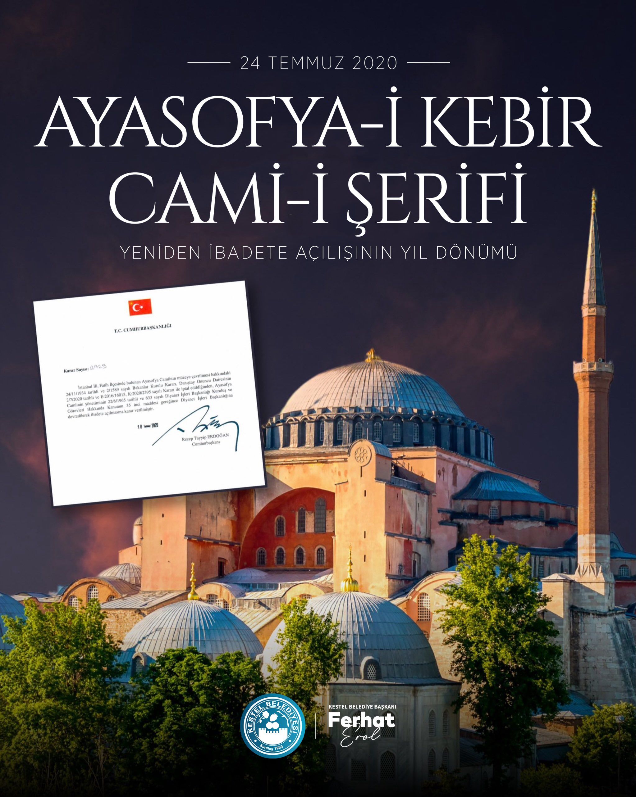 5 Yıl Önce Zincirler Kırıldı, Ayasofya Yeniden Ezanla Buluştu.