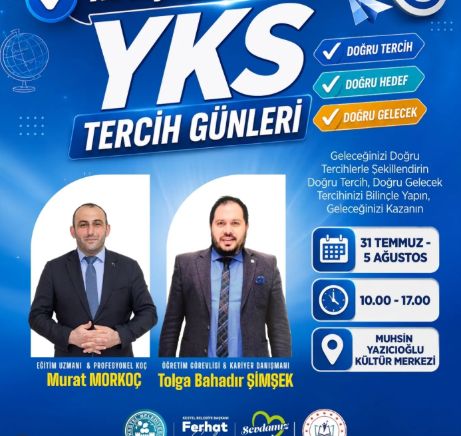 YKS tercih sürecinde, alanında uzman isimlerle gençlerimizin yanında olmaya devam ediyoruz.